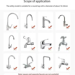 ascendant (PACK OF 2)Anti-Splash Expandable 360 Degree Rotary - Multicolor Faucet Mount image 5