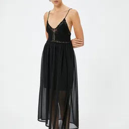 Koton Women Fit and Flare Maxi Dress-image-89