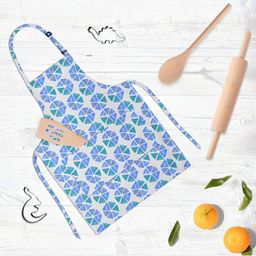 ArtzFolio Kids White & Blue Printed Cotton Aprons-picture-17