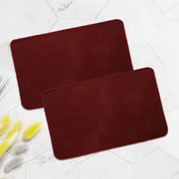 Kuber Industries Maroon 2 Pieces Anti-Skid Doormats-picture-28