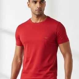 Dzant Round Neck Short Sleeves Regular Fit Cotton Casual T-Shirt-image-74