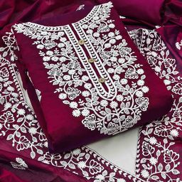 DIVASTRI Embroidered Unstitched Dress Material-picture-11