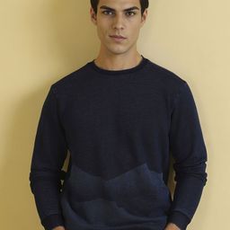 Allen Solly Men Pure Cotton Self Design Round Neck Sweatshirt-image-46