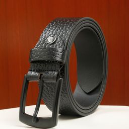 Teakwood Leathers Men Textured Leather Belt-image-97