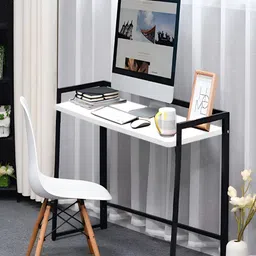 Torche White MFD Wooden Foldable & Portable Study Table-53