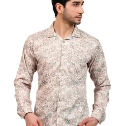 DESIGN UP Men Relaxed Cuban Collar Conversational Printed Cotton Slim Fit Casual Shirt-image-42
