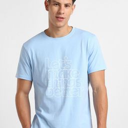 NOBERO Men Typography Printed Round Neck Cotton T-shirt-picture-9