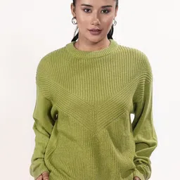 Zink London Women Ribbed Pullover-image-63