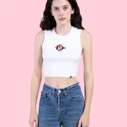 sollobell Geometric Cotton Crop Top-image-56