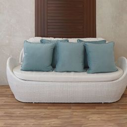 SANSKRUTIHOMES Blue Set of 5 Velvet Square Cushion Covers-image-45