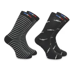 BAESD Men Pack Of 2 Patterned Mid Calf-Length Socks-image-41