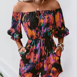 StyleCast Women Off-Shoulder Printed Jumpsuit-image-53