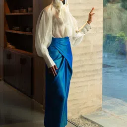 UNRUSH Pure Cotton A-Line Maxi Skirt-21