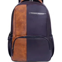 HOTSHOT Textured Leather Water Resistant Laptop Backpack-16