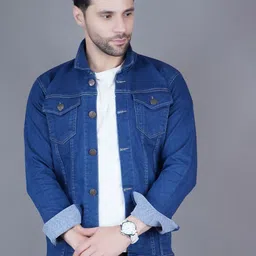 LINARIA Men Spread Collar Solid Casual Denim Jacket-picture-52