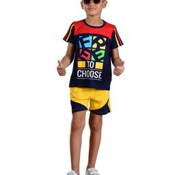 Clothe Funn Boys Printed Round Neck Short Sleeves Pure Cotton T-Shirt With Shorts-image-44