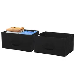 Kuber Industries Black Set of 2 Regular Drawer Organiser Organisers image 2