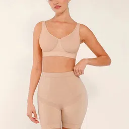 SHOP THE EDIT Mid-Waist Seamless Tummy Control Shapewear-image-62