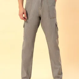 STUDIO NEXX Men Straight Fit Mid-Rise Cargos Jeans-image-81