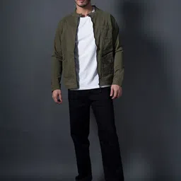 nostrum Men Cotton Longline Tailored Jacket with Embroidered-34