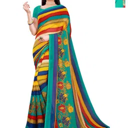 Moda Rapido Pack of 2 Striped Pure Georgette Saree-picture-47