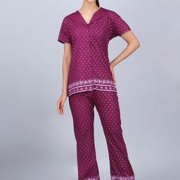 CLINT Printed Shirt Collar Top With Trousers Co-Ords Set-image-61