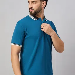 HUSHBUCKS Men Solid Polo Collar T-shirt-picture-27