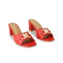 CHAAL CHALAN Women PU Work Block Sandals-image-42