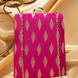 ARTKLIM Printed Shoulder Strap Box Clutch-image-5