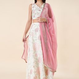 RANGMANCH BY PANTALOONS Ready to Wear Lehenga & Blouse With Dupatta-image-58