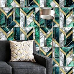ArtzFolio Printed UV-Resistant Anti-Bacterial Abstract Marble Mosaic Peel & Stick Wallpaper-image-10