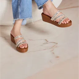 CAI Printed Wedge Heel Sandals-32