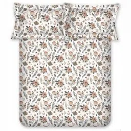BOMBAY DYEING Dream Lover Brown Floral 104 TC Cotton Queen Bedsheet Set-2.24 m X 2.54 m-image-70