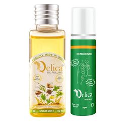 Qelica Set Of 2 Ayurvedic Coco Mint Oil Pulling Mouth Freshene-50ml & Ice Paan Spray-10ml-13