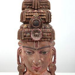 Exotic India Pink Large Lord Vishnu Head Religious Idol Showpiece-image-34