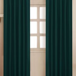HOMEMONDE Green 2 Pieces Black Out Window Curtains-image-90