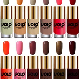 VOLO Set of 12 Luxury Super Shine Vibrant Shades Nail Polish-9ml Each-Combo No-144-18