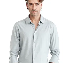 RARE RABBIT Men Comfort Spread Collar Solid Cotton Casual Shirt-picture-28