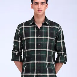Flying Machine Men Slim Fit Opaque Checked Casual Shirt-image-87