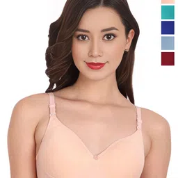 Liigne Women Everyday Non Padded Full Coverage Pack Of 5 Bra-image-77