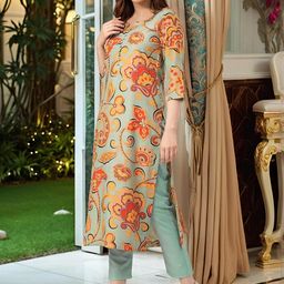 Aaghnya Women Printed Kurta Set-image-87
