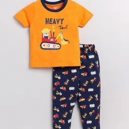 SNUGGLY MONKEY Unisex Kids Printed Night suit-image-80