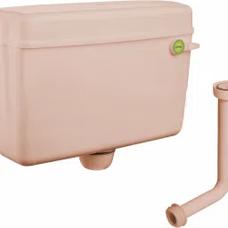 Round PVC Flushing Cistern Pink Colour Side Handle Flush Tank-picture-11