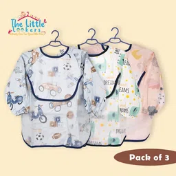 The Little Lookers Pack of 3 Infant Bib with Pocket-53