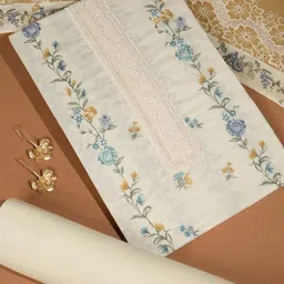 Taneira Embroidered Pure Cotton Unstitched Dress Material-image-22