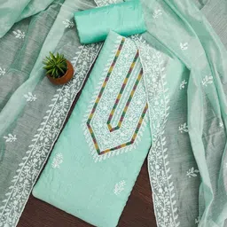 LeeliPeeri Designer Embroidered Unstitched Dress Material-image-39