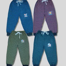 Seyor Boys Pack Of 4 Cotton Checked Ankle Length Joggers-23