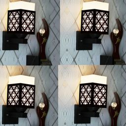 Gojeeva Brown Wood Square Wall Lamps-picture-11