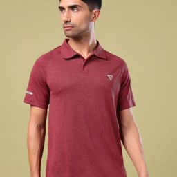 Technosport Men Polo Collar UPF50 Applique Slim Fit T-shirt-image-98