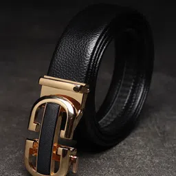 WINSOME DEAL Men Textured Slider Buckle Closure Belt-image-93